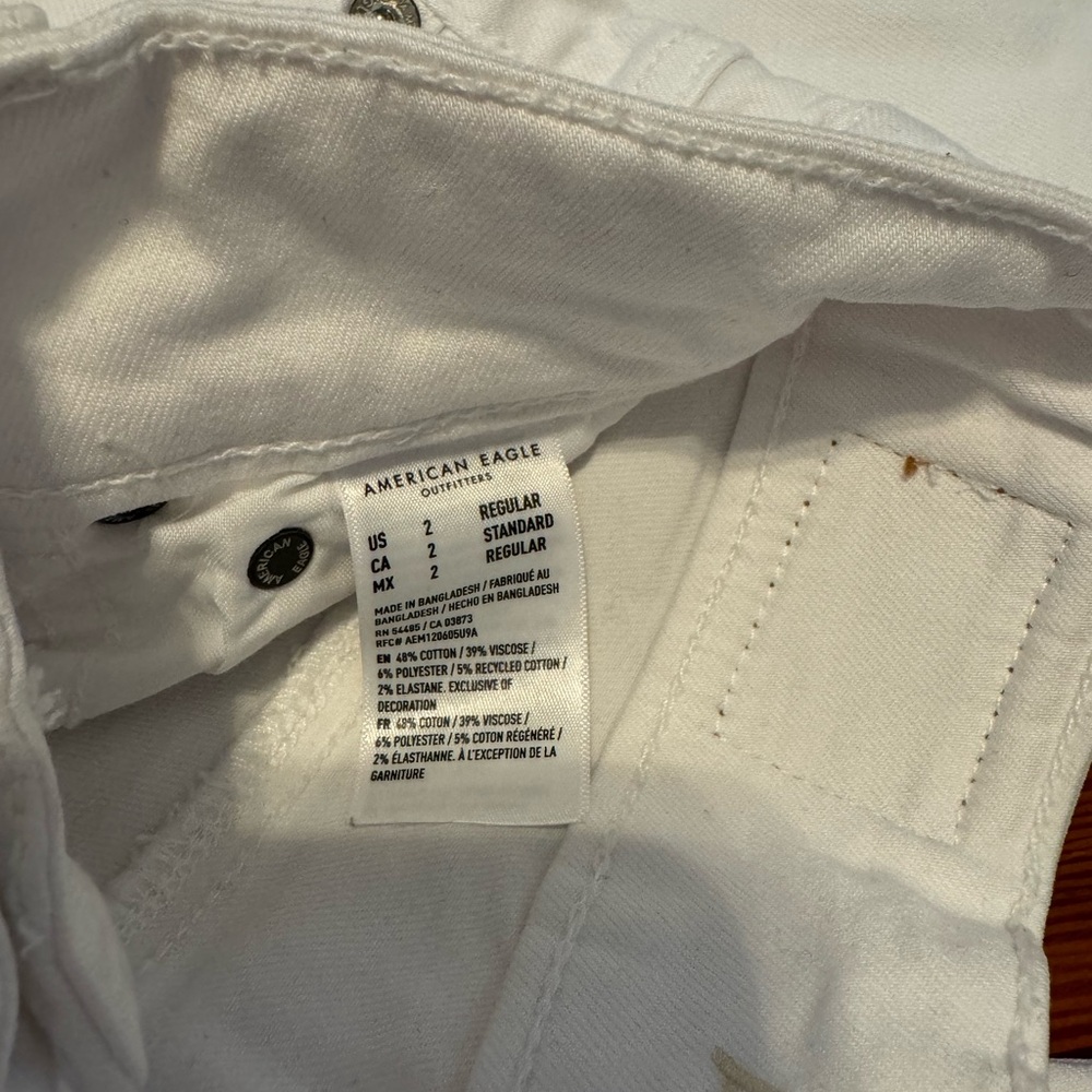 American Eagle Outfitters White Flare Wide Leg Jeans - Picture 6 of 6